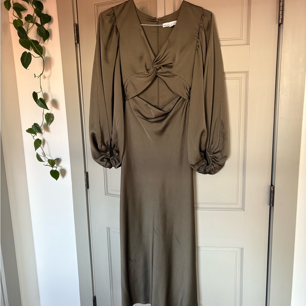Shona Joy Long Sleeve Olive Dress